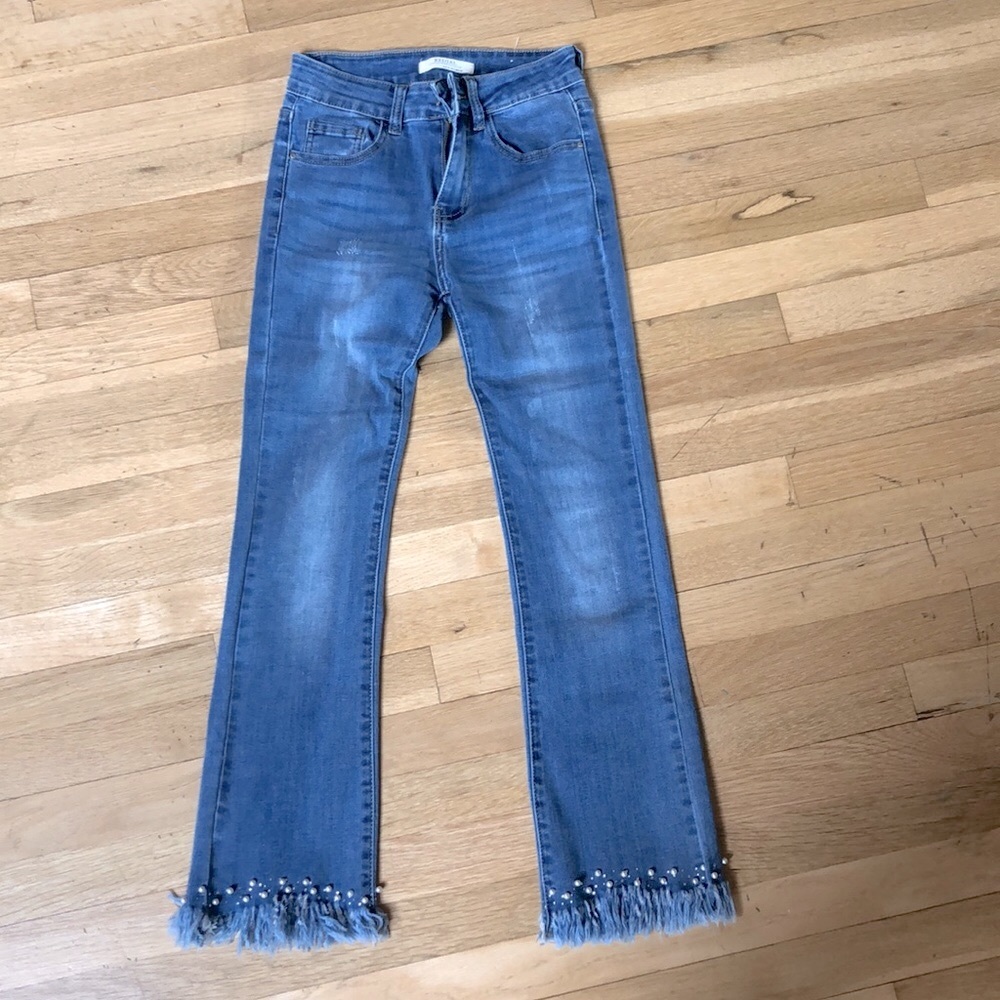 Redial pearl and rhinestone jeans - Picture 2 of 8